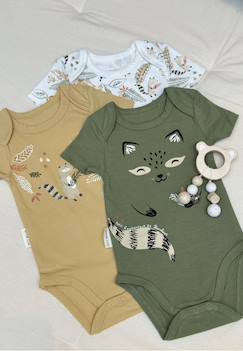 Lot de 3 bodies bébé manches courtes gabin  - vertbaudet enfant