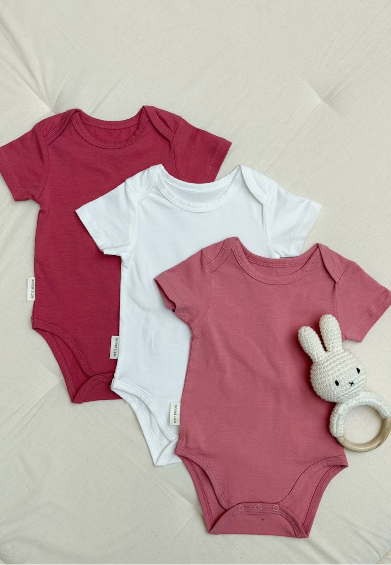 Lot De 3 Bodies Bb Manches Courtes Anaelle Rose 11 €