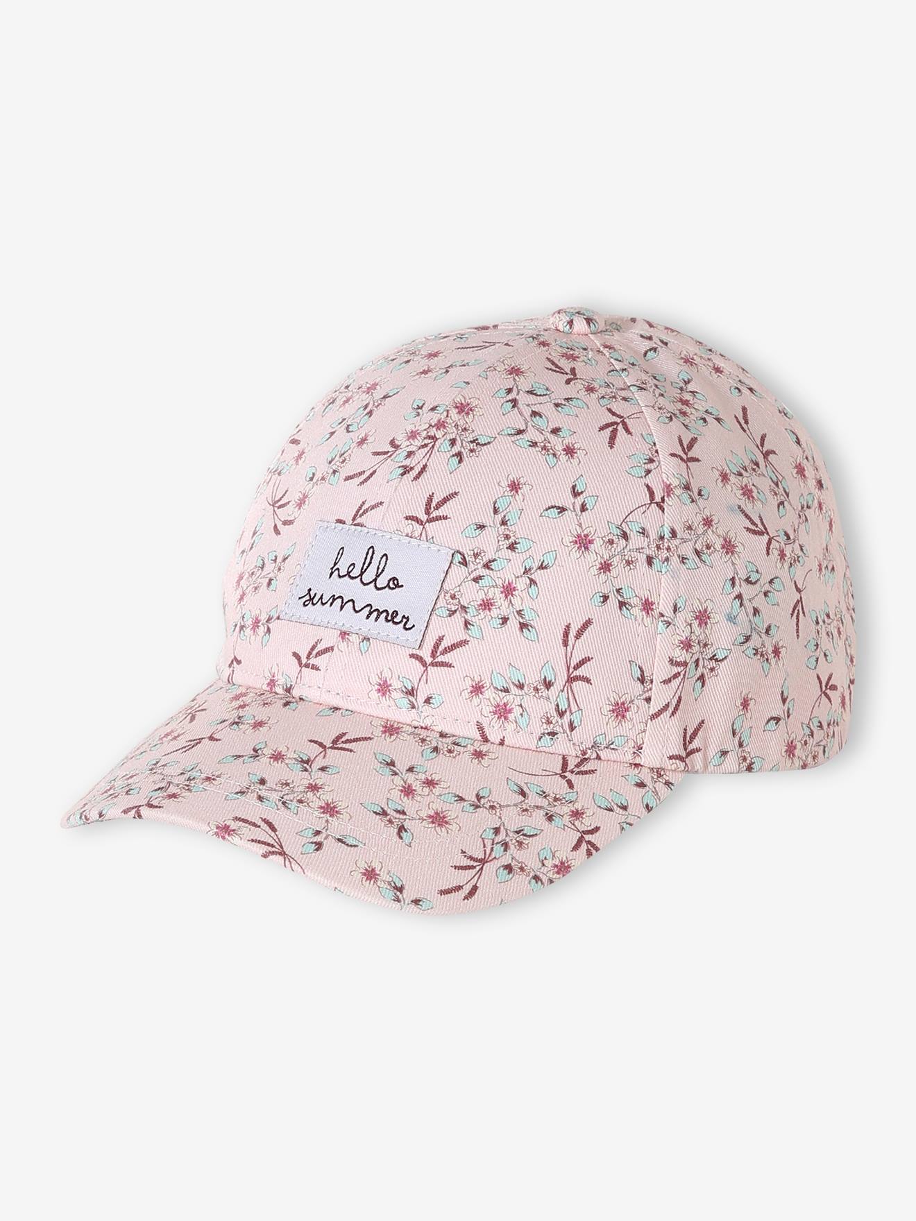 Casquette fille coton réglable rose pâle