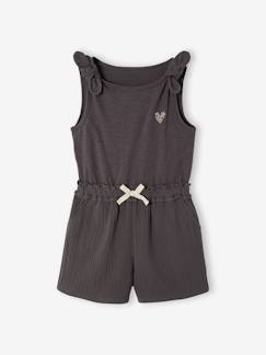 Combinaison short fille bi matière  - vertbaudet enfant