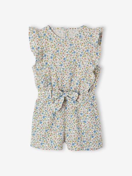 Fille-Combishort fille gaze de coton à volants
