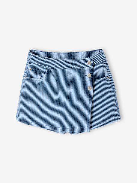 Fille-Jupe short fille rayée