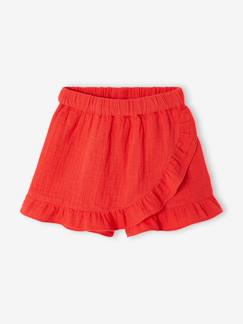Jupe short fille gaze coton  - vertbaudet enfant