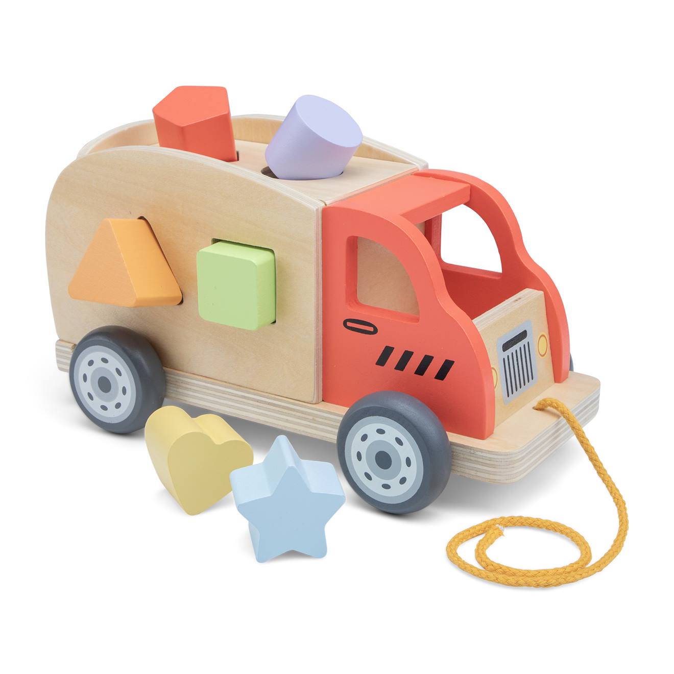 Camion De Tri Des Formes Rouge