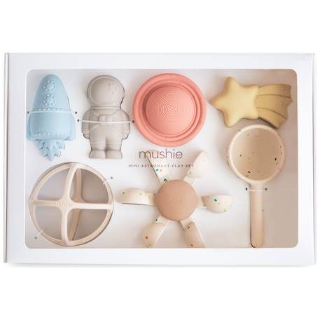 Mushie - Coffret Jeux D’éveil Sensoriels Bébé Multicolore