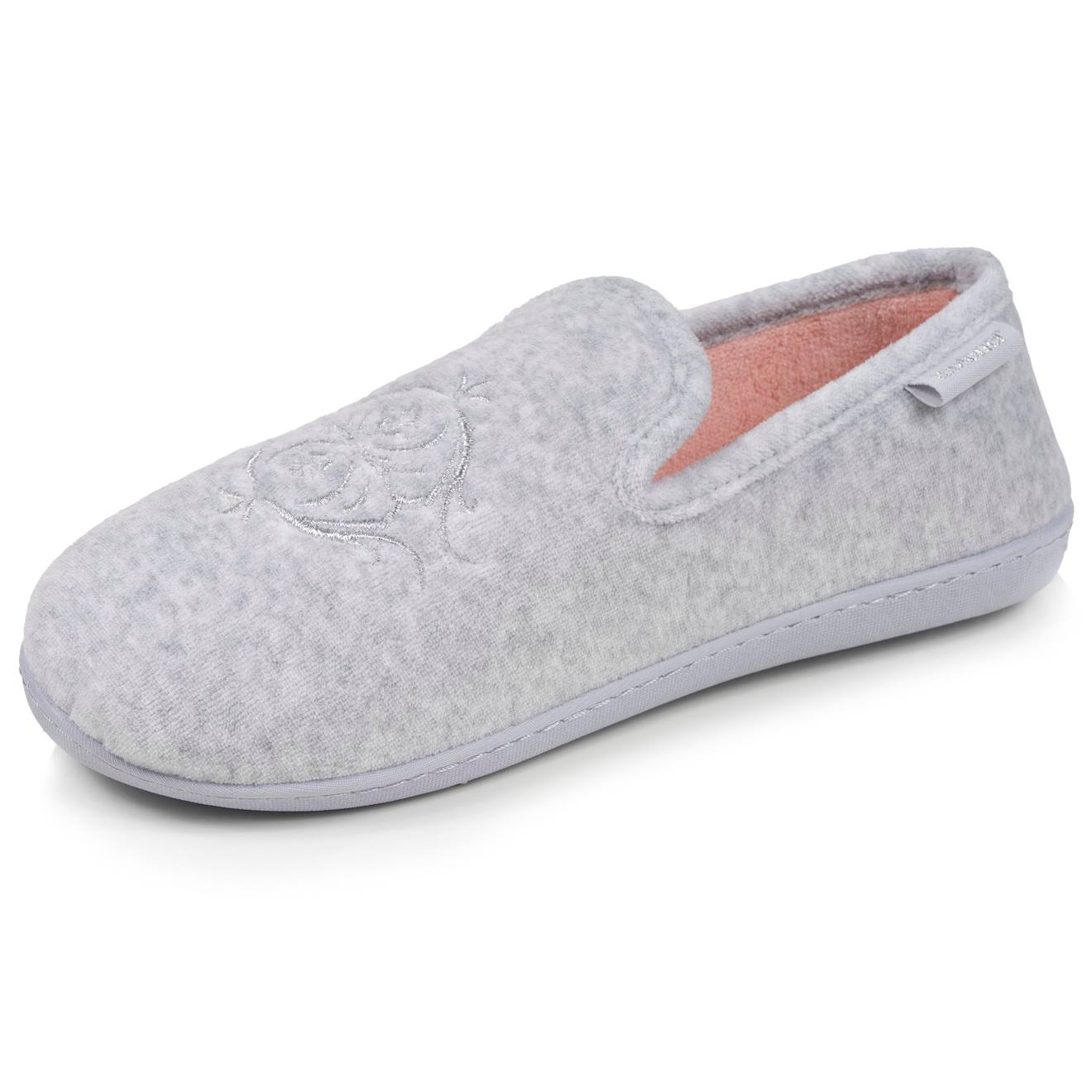 Chaussons Charentaises Velours Semelle Ergonomique Mousse Mmoire Forme Gris Chin 24 €