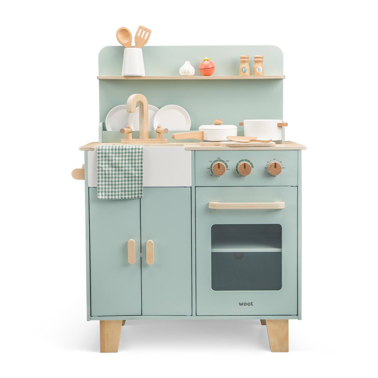 Kitchenette En Bois Pour Enfant Vert