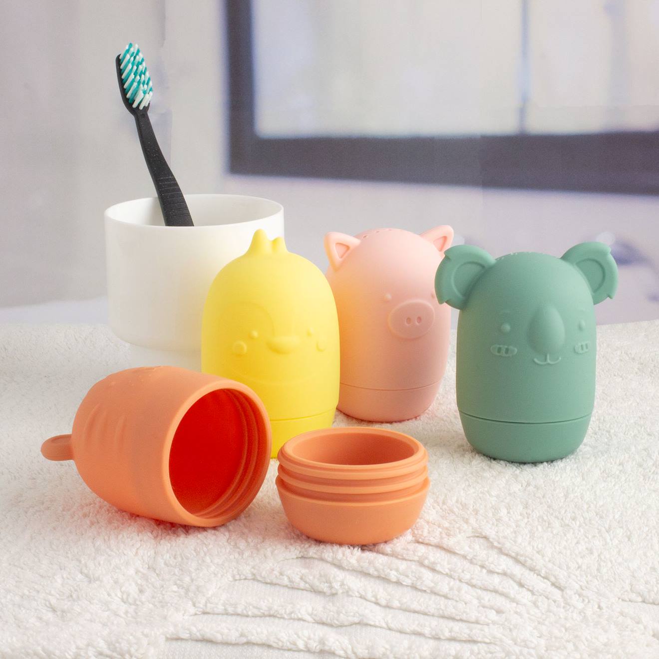 Jouets Bain Silicone Animaux Ludi'eau Orange (Ulysse) - Image 2