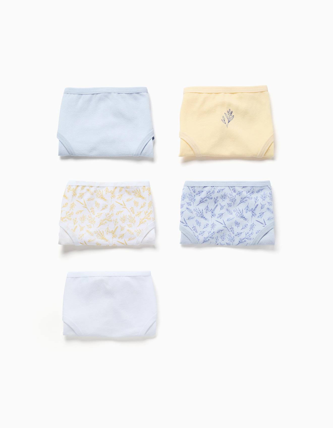 Lot De 5 Culottes En Coton Imprims Floraux Multicolore 18 €