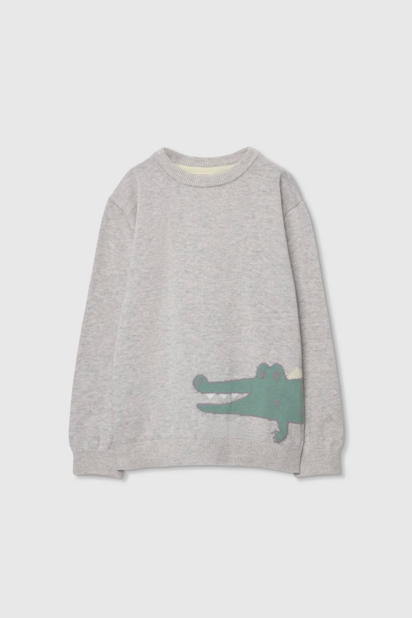 Pull Enfant Coton Crocodile Gris 18 €