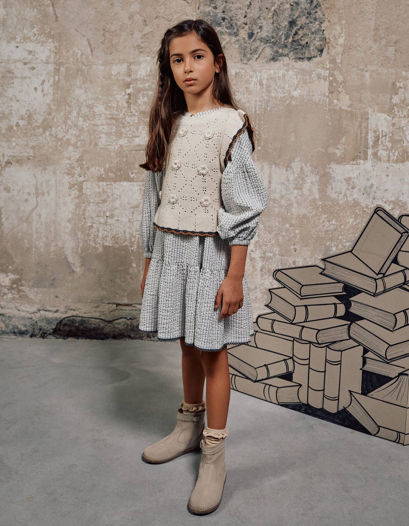 Robe En Coton Ray Manches Bouffantes Bs Blanc 26 €