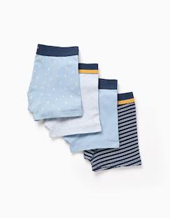 Lot de 4 boxers unis/à imprimés  - vertbaudet enfant