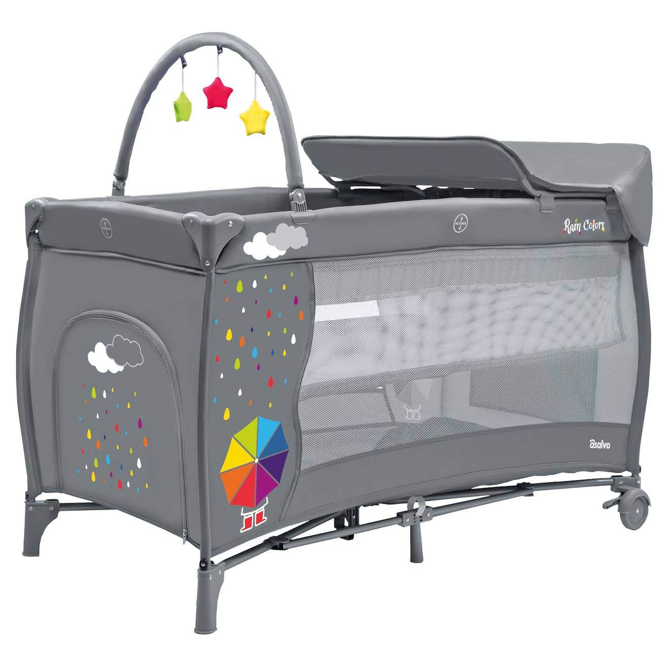Lit De Voyage Complet Parapluie Gris