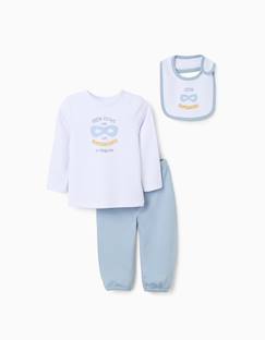 Bébé-Pyjama, surpyjama-Pyjama à manches longues + bavoir en coton