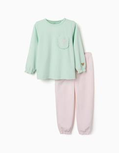 -Pyjama en velours à volants et imprimés