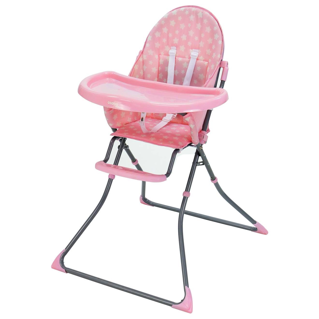 Chaise haute quick stars rose