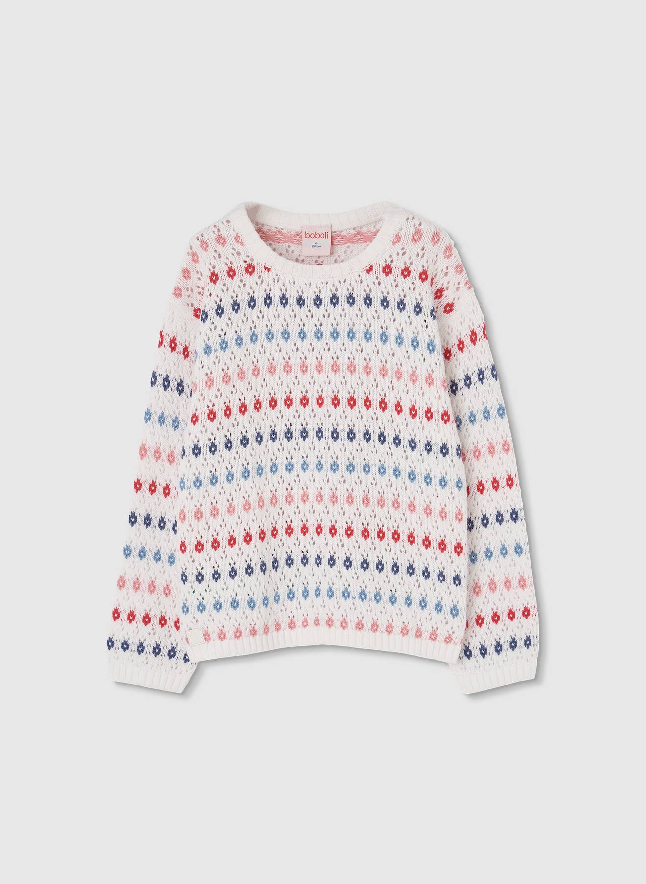 Pull Fille Coton Blanc 18 €