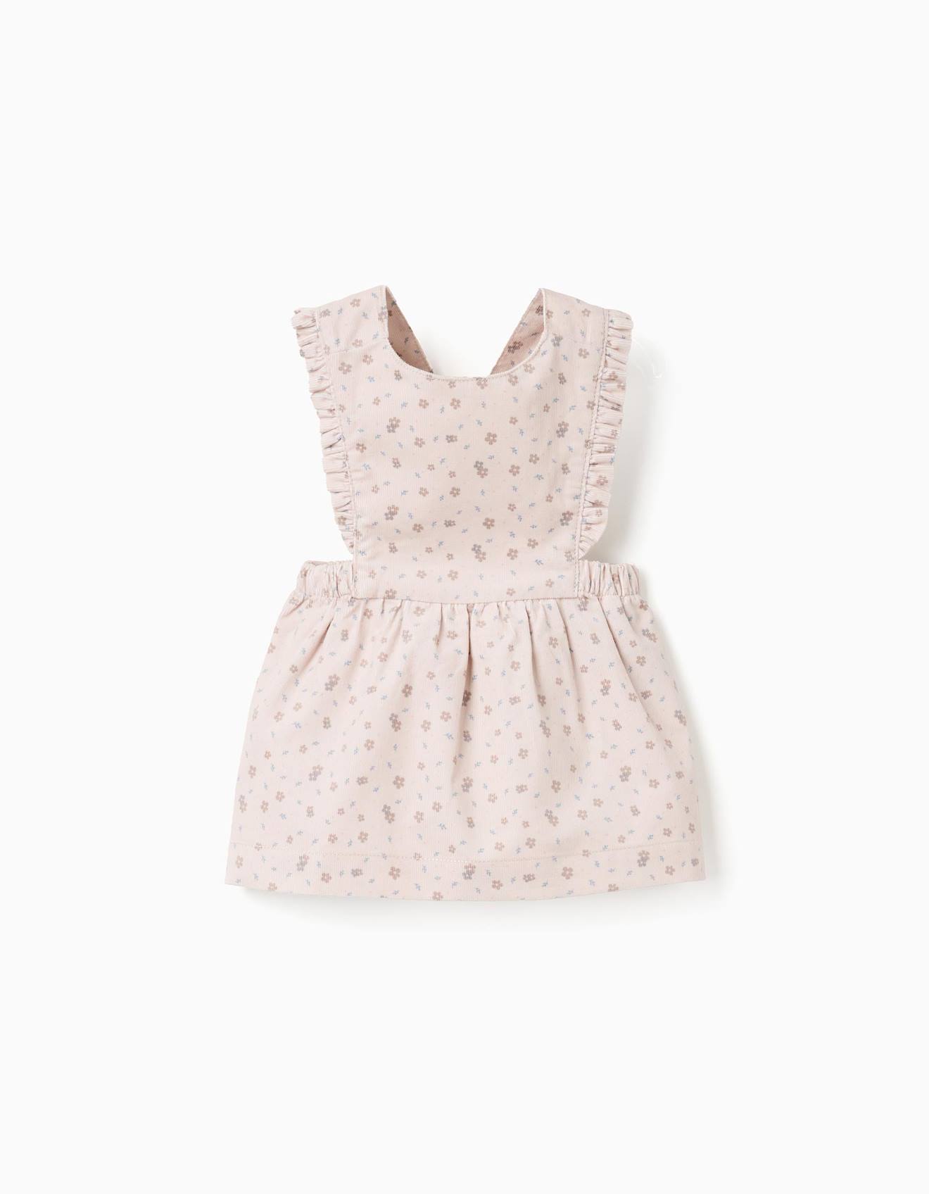 Robe Salopette En Velours Ctel Motif Floral Gris Clair 17 €