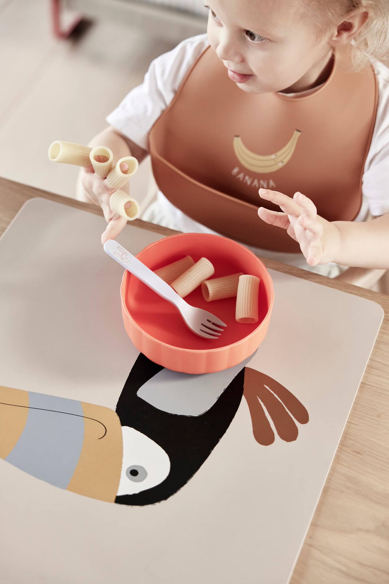 Assiette Et Bol Rouge Clair (Oyoy Mini) - Image 1