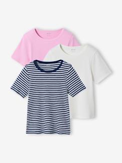 -Lot 3 T-shirt côtelé