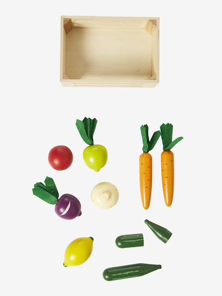 Cagette de légumes pour dinette en bois FSC® multicolore 3 - vertbaudet enfant 