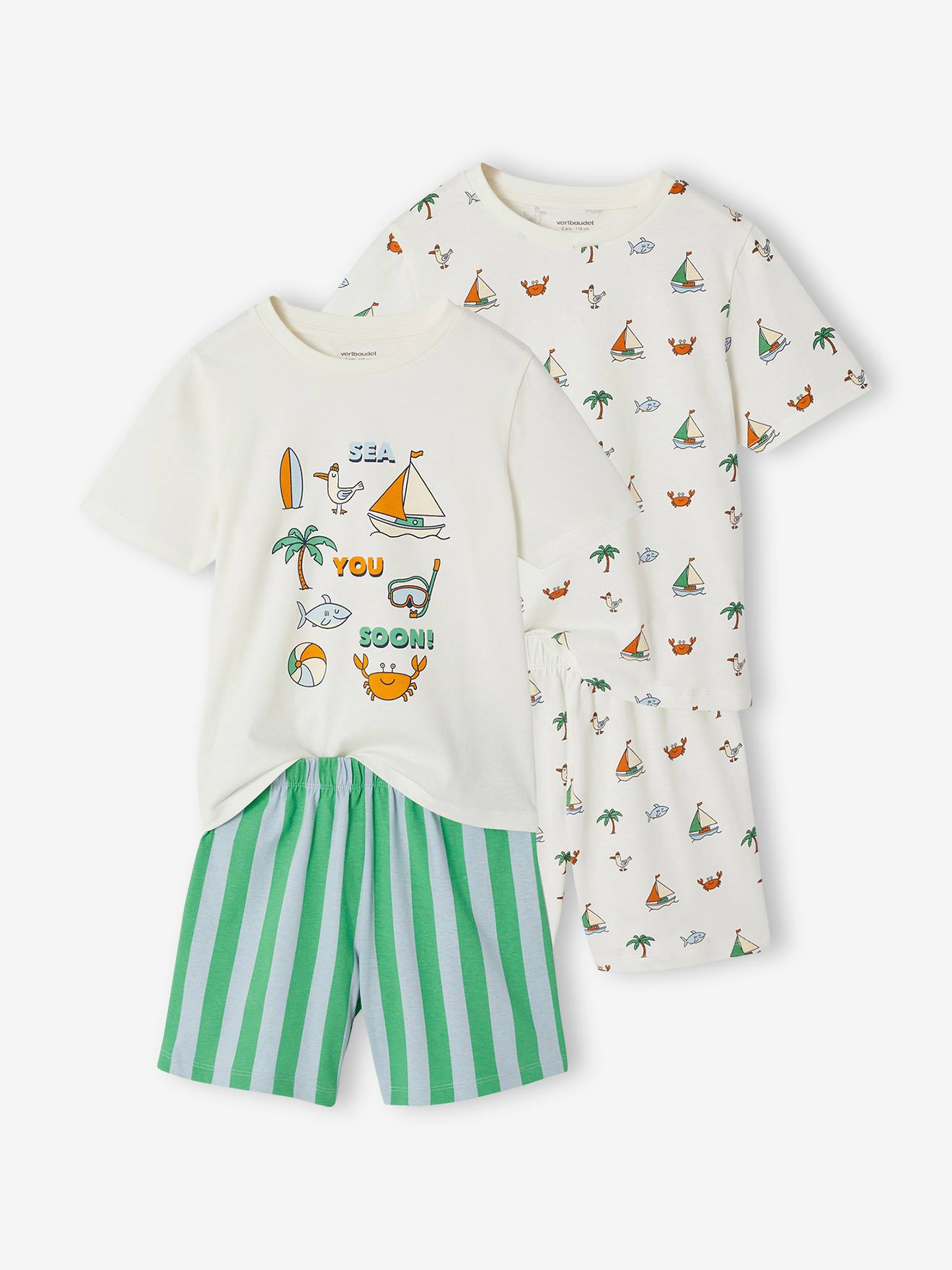 Lot 2 pyjashorts écru