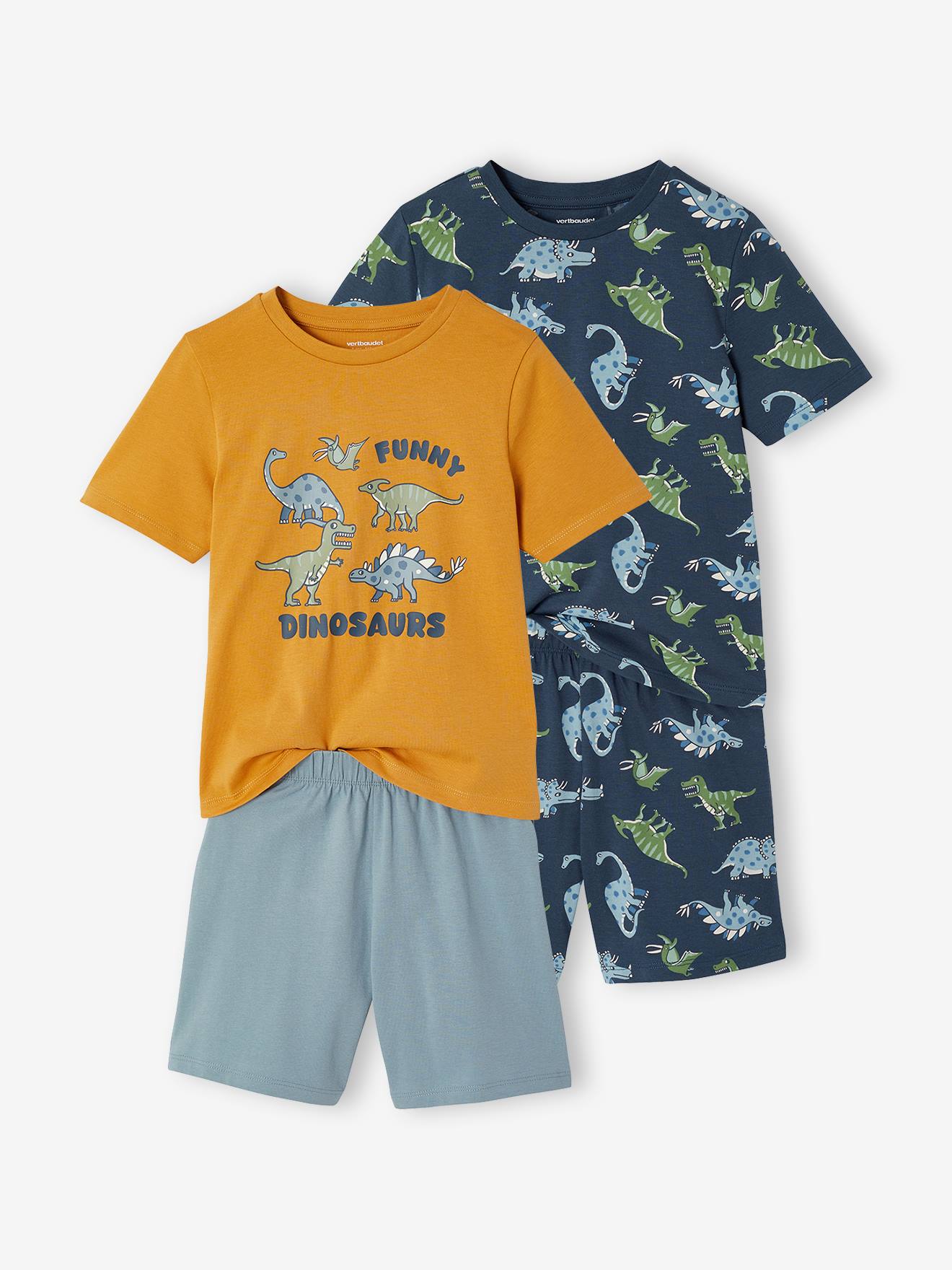 Lot 2 pyjashorts dino bleu nuit