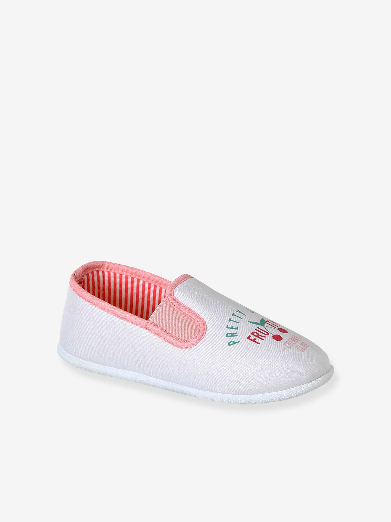 Chausson fille textile élastique rose pâle Chausson fille textile élastique rose pâle