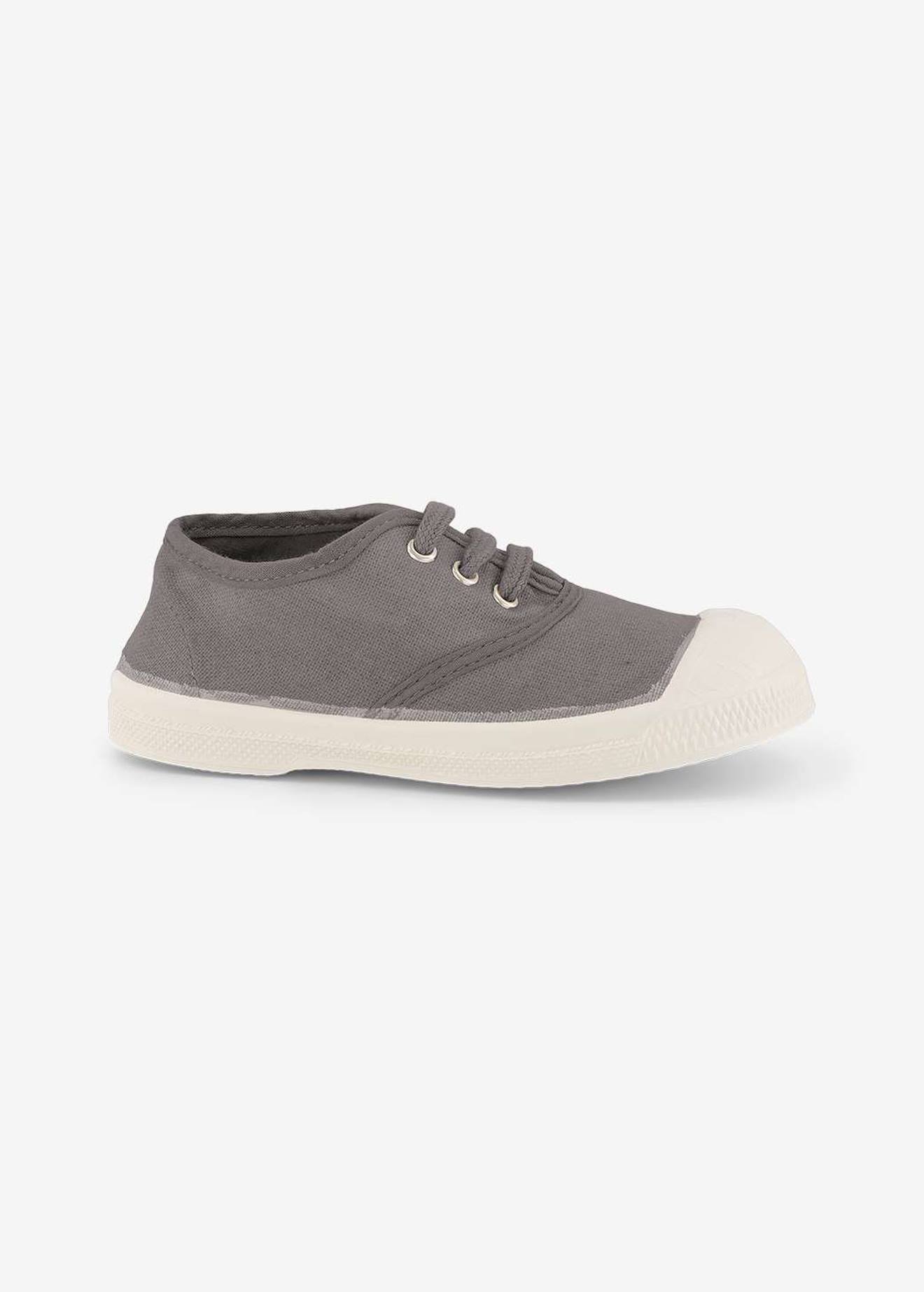 Tennis Lacets Enfant Gris