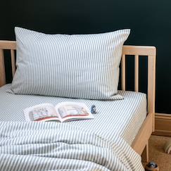 Linge de maison et décoration-Linge de lit bébé-Taie d'oreiller percale de coton bio rayé
