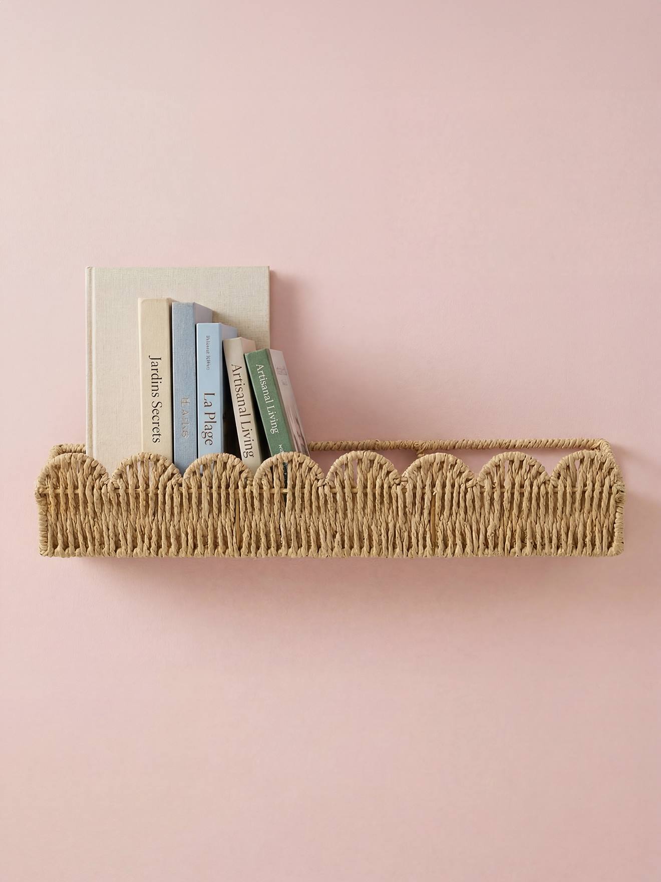 Étagère en feston corde de papier beige