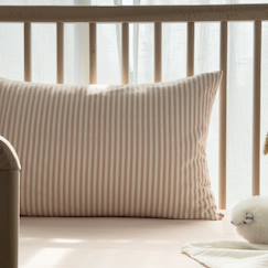 Linge de maison et décoration-Taie d'oreiller percale de coton bio rayé