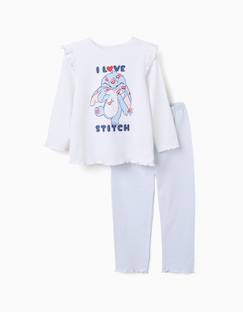 -Pyjama long en coton à imprimé stitch
