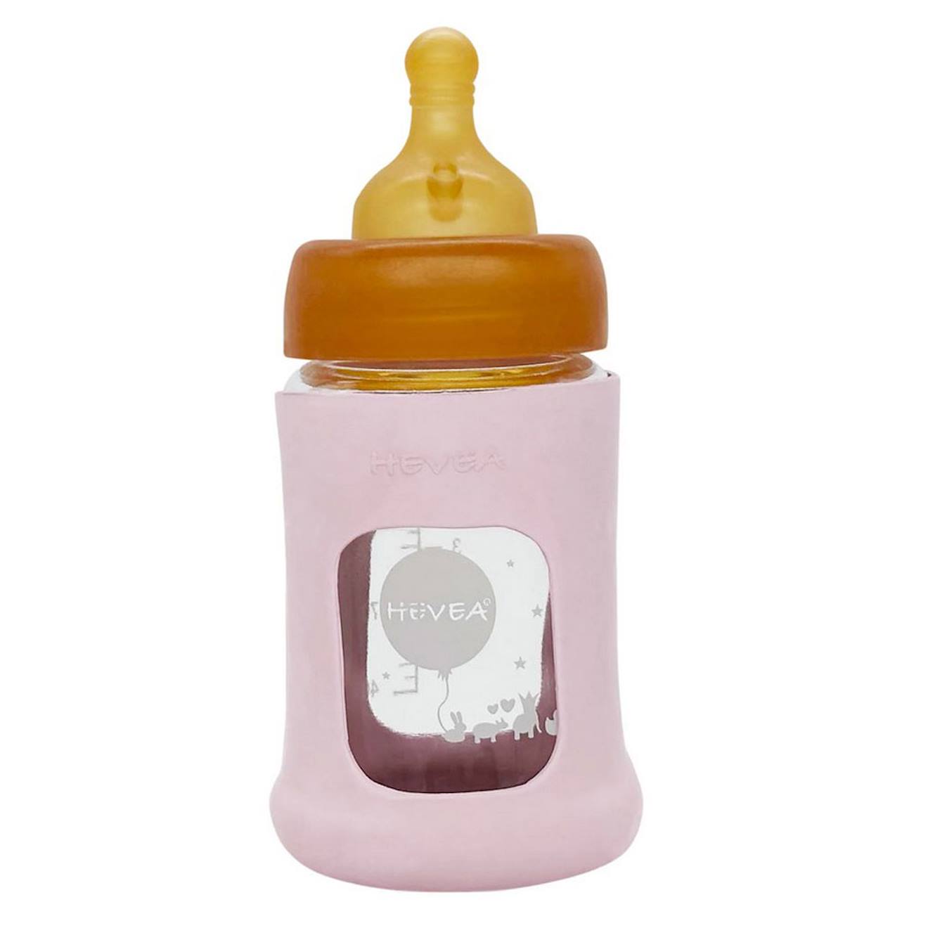 Biberon En Verre Avec Housse De Protection - Pink - 150 Ml Multi-coloured