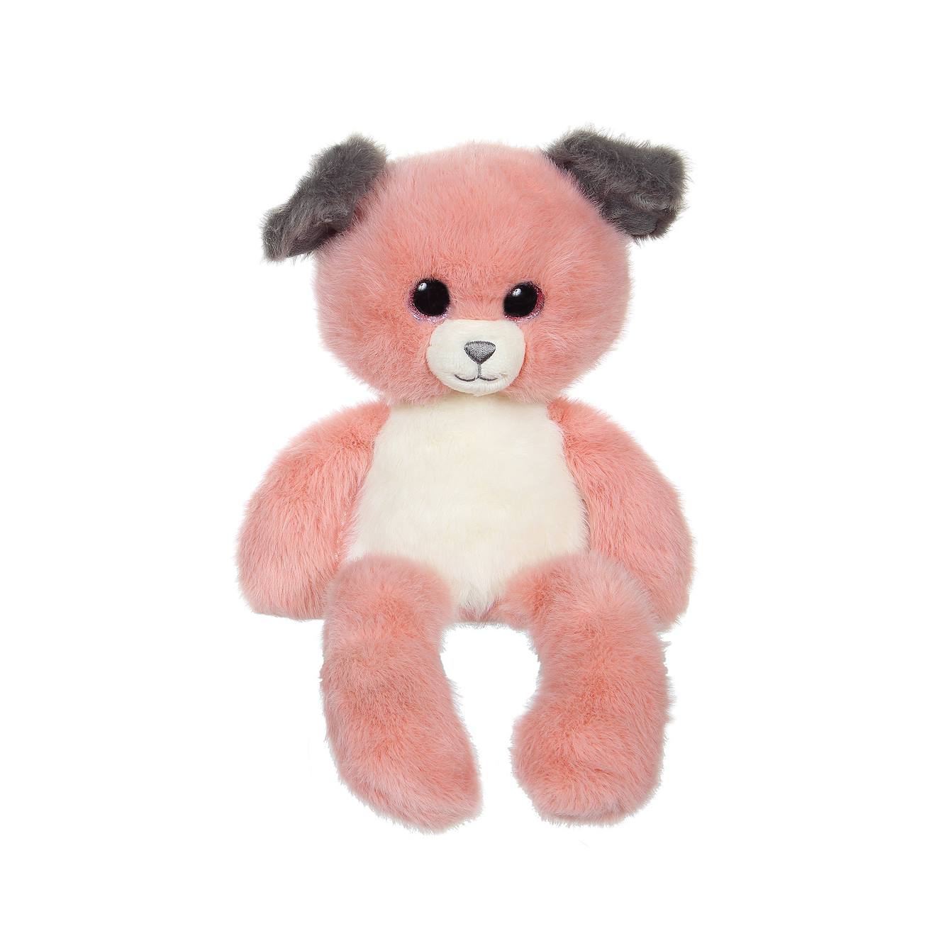 Peluche Chien Leggies Rose Poudré Et Gris - 32 Cm Rose