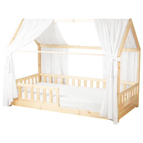 Ciel de lit cabane en gaze de coton duo 330 cm Beige+Blanc+Bleu+Camel+Écru+Gris+Marron+Rose+Terracotta+Vert 8 - vertbaudet enfant 