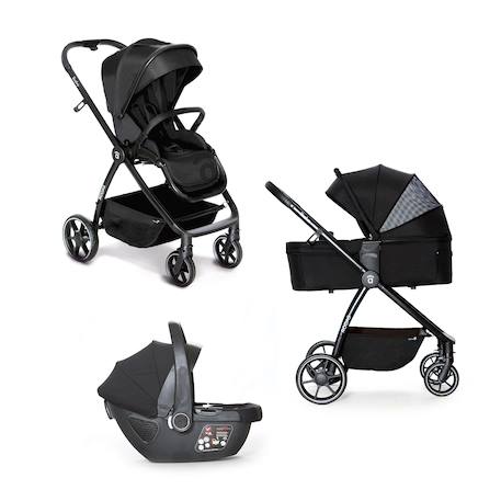 Asalvo - Trio Poussette, Nacelle, Et Siège Auto Rodas Noir