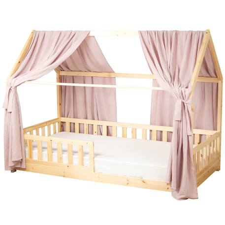 Ciel de lit cabane en gaze de coton duo 330 cm Beige+Blanc+Bleu+Camel+Écru+Gris+Marron+Rose+Terracotta+Vert 39 - vertbaudet enfant 