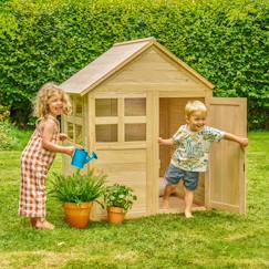 Jouet-Maisonnette avec plancher bouton d'or cottage bois fsc®