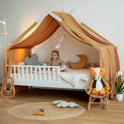 Ciel de lit cabane toile en gaze de coton jeanne 420 x 130 cm  - vertbaudet enfant