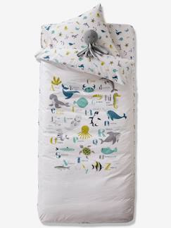 Linge de maison et décoration-Linge de lit enfant-Parure Caradou "facile à border" avec couette ABECEDAIRE MARIN