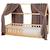 Ciel de lit cabane en gaze de coton duo 330 cm Beige+Blanc+Bleu+Camel+Écru+Gris+Marron+Rose+Terracotta+Vert 35 - vertbaudet enfant 