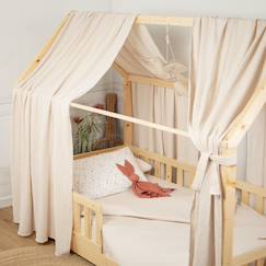 -Ciel de lit cabane en gaze de coton solo 390 cm