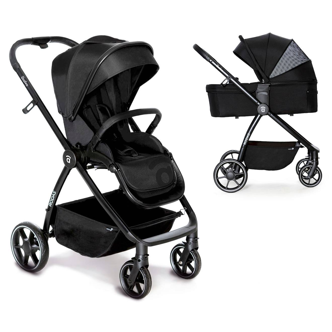 Duo Poussette Et Nacelle Rodas Noir