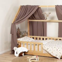 -Ciel de lit cabane en gaze de coton solo 330 cm