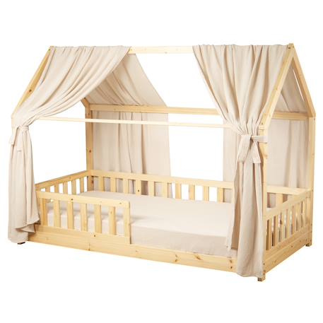Ciel de lit cabane en gaze de coton duo 330 cm Beige+Blanc+Bleu+Camel+Écru+Gris+Marron+Rose+Terracotta+Vert 2 - vertbaudet enfant 