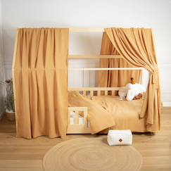 -Ciel de lit cabane en gaze de coton solo 420 cm