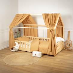 -Ciel de lit cabane en gaze de coton duo 390 cm