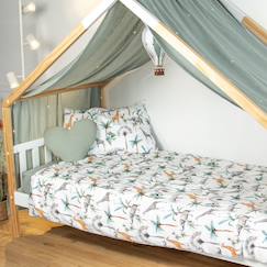 Ciel de lit cabane toile en gaze de coton jeanne 420 x 130 cm  - vertbaudet enfant
