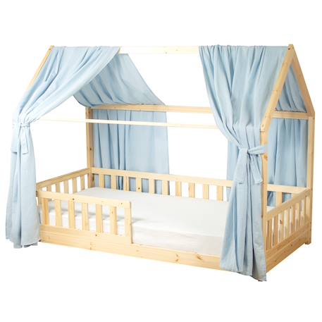 Ciel de lit cabane en gaze de coton duo 330 cm Beige+Blanc+Bleu+Camel+Écru+Gris+Marron+Rose+Terracotta+Vert 13 - vertbaudet enfant 
